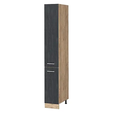 Vicco Apothekerschrank R-Line, Schwarz Beton, 30 cm