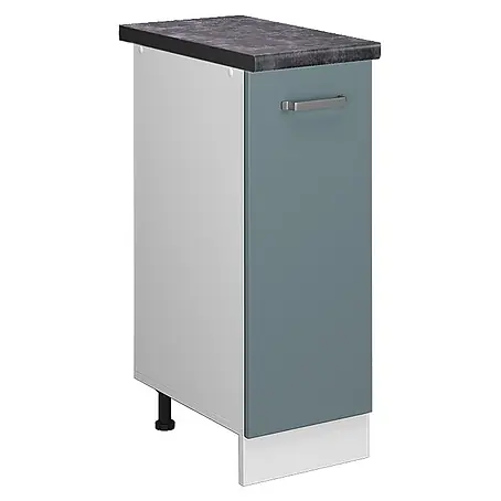 Vicco  Schrankküche R-Line Blau-Grau, AP Anthrazit