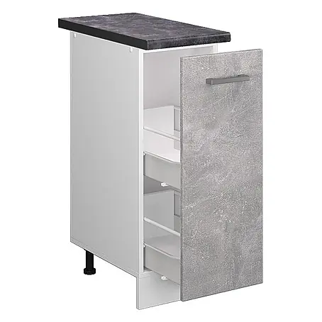 Vicco  Schrankküche R-Line Beton, AP Anthrazit