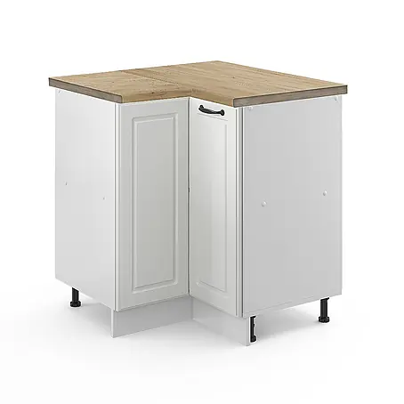 Vicco  Schrankküche R-Line Weiß Landhaus, AP Eiche