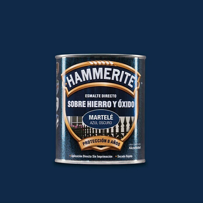 Hammerite Esmalte para metal Hierro y óxido  (Azul oscuro, 750 ml, Martelé)