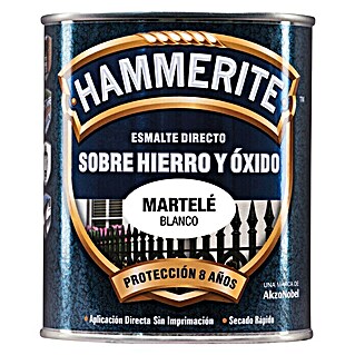 Hammerite Esmalte para metal Hierro y Óxido (Blanco, 750 ml, Martelé)