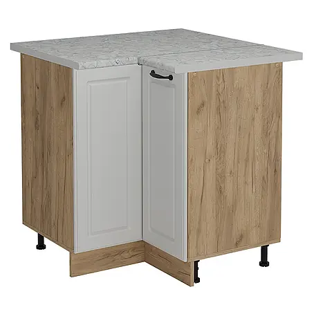 Vicco  Schrankküche R-Line Weiß Landhaus AP Marmor