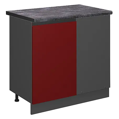 Vicco Eckunterschrank R-Line, Rot, 86 cm