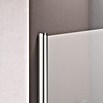 GEO Hit Eckdusche (90 x 100 x 202,2 cm, Beschichtet, Stärke: 6 mm, Silber)
