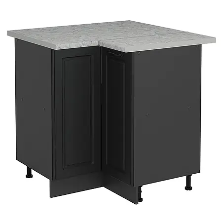 Vicco  Schrankküche R-Line Anthrazit Landhaus AP Marmor