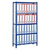 Simonrack Metall-Schwerlastregal (L x B x H: 90 x 50 x 180 cm, Traglast: 180 kg/Boden, Anzahl Böden: 5 Stk., Stecken, Blau/Weiß)