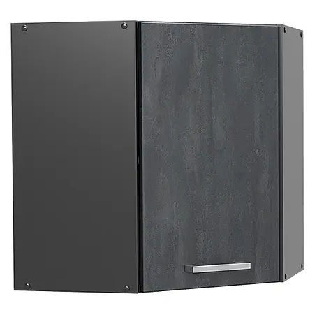 Vicco Eckhängeschrank R-Line, Schwarz Beton, 57 cm