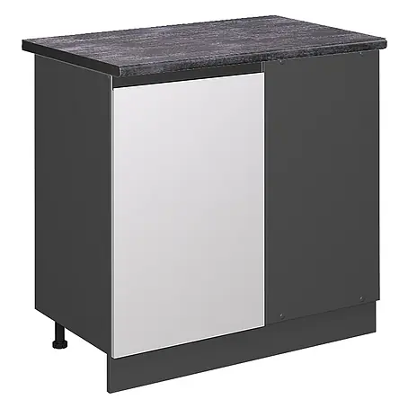 Vicco Eckunterschrank R-Line, Weiß, 86 cm