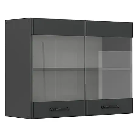 Vicco  Schrankküche R-Line Anthrazit Landhaus