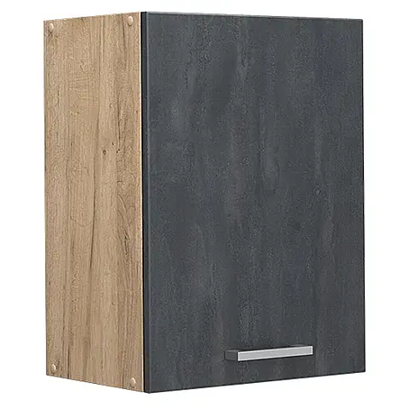Vicco Hängeschrank R-Line, Schwarz Beton, 45 cm