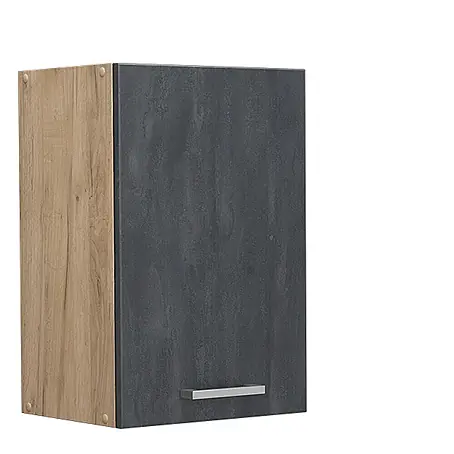 Vicco Hängeschrank R-Line, Schwarz Beton, 40 cm