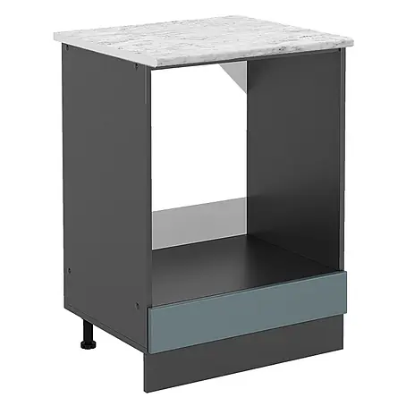 Vicco  Schrankküche R-Line Blau-Grau AP Marmor