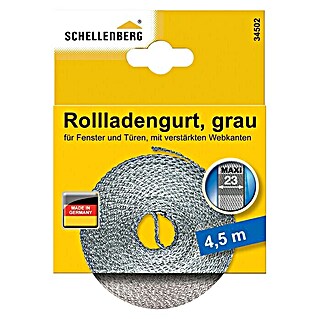 Schellenberg Rollladengurt Maxi (Grau, Länge: 4,5 m, Gurtbreite: 23 mm)