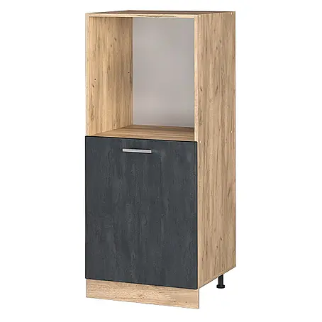 Vicco Herdumbauschrank R-Line, Schwarz Beton, 60 cm