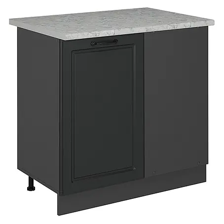 Vicco  Schrankküche R-Line Anthrazit Landhaus AP Marmor