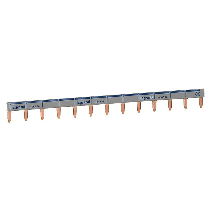 Legrand Peine de distribución eléctrica unipolar - Fase + Neutro, 10 mm² - Un peine de conexión Legrand 4049.26 para instalaciones eléctricas, ideal para uso profesional en cuadros eléctricos.