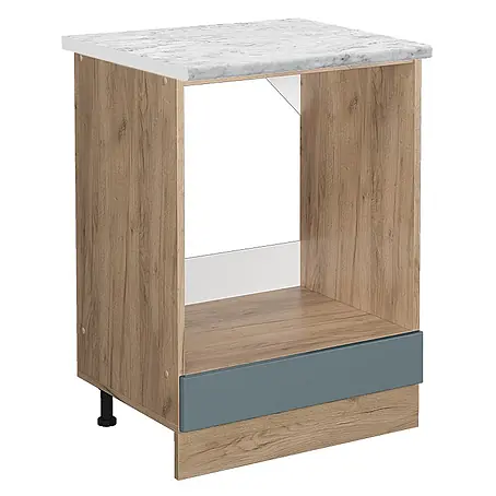 Vicco  Schrankküche R-Line Blau-Grau AP Marmor