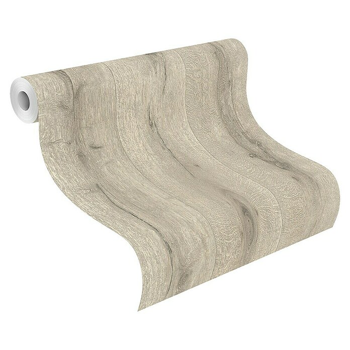 Rasch Vliestapete Holz I (Hellbraun, Holzoptik, 10,05 x 0,53 m)