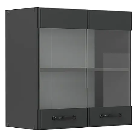 Vicco  Schrankküche R-Line Anthrazit Landhaus