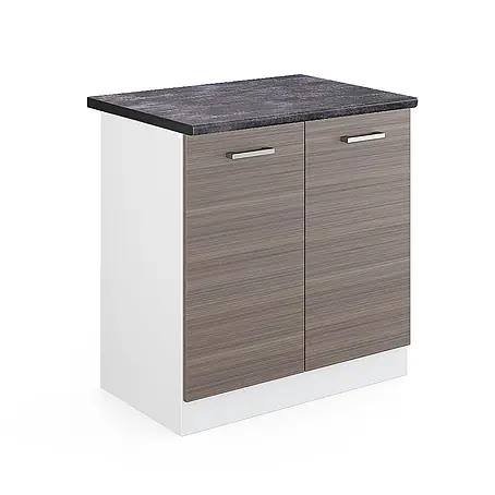Vicco  Schrankküche R-Line Edelgrau, AP Anthrazit