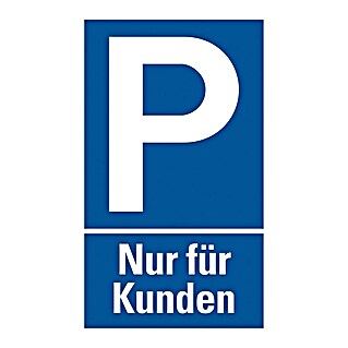 Pickup Gebotsschild (Kundenparkplatz, L x B: 33 x 20 cm, Selbstklebend)