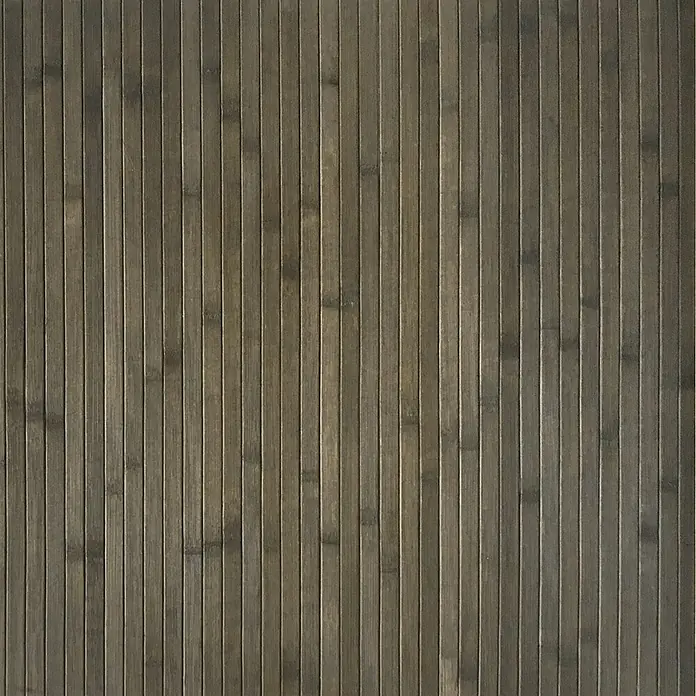Alfombra de bambú Cool - Gris, 150 x 80 cm - Primer plano de una esterilla de bambú marrón, mostrando una textura natural y tonos cálidos. Ideal para decoración de interiores.