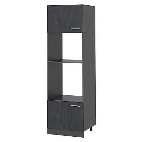 Vicco  Schrankküche R-Line Schwarz Beton
