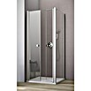 GEO Hit Eckdusche (80 x 80 x 202,2 cm, Beschichtet, DIN Anschlag: Links, Stärke: 6 mm, Silber)