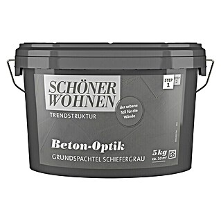SCHÖNER WOHNEN-Farbe Trendstruktur Grundspachtel (Betonoptik, 5 kg, Schiefergrau, Matt)