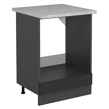 Vicco  Schrankküche R-Line Anthrazit Landhaus AP Marmor