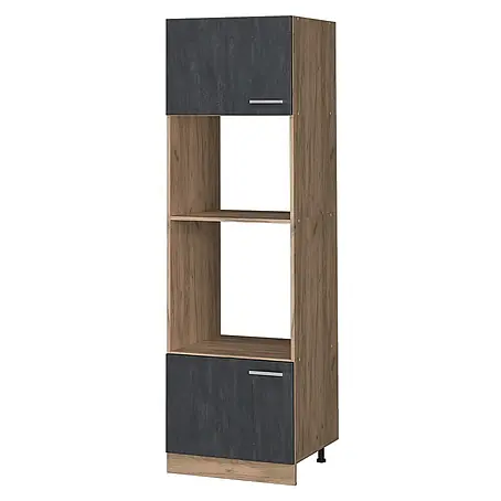 Vicco Mikrowellenschrank R-Line, Schwarz Beton, 60 cm