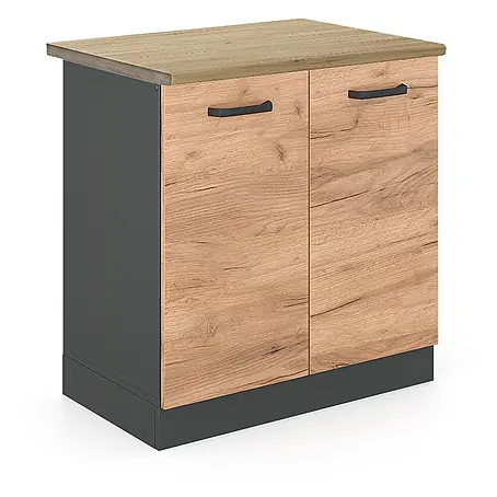 Vicco  Schrankküche R-Line Goldkraft Eiche, AP Eiche