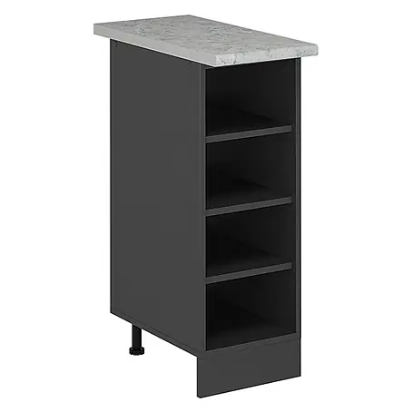 Vicco  Schrankküche R-Line Anthrazit AP Marmor