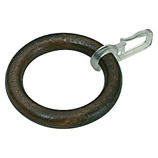 Expo Ambiente Ronde ring, pak (Walnoot, Geschikt voor: Gordijnroedes Ø 28 mm, 10 st.)