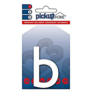 Pickup 3D Home Huisnummer Rio (Hoogte: 6 cm, Motief: b, Wit, Kunststof, Zelfklevend)