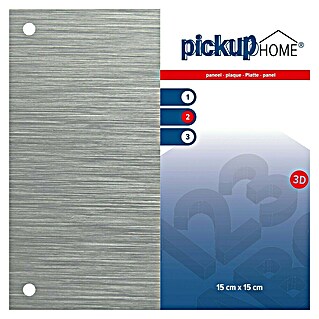 Pickup 3D Home Schild (L x B: 15 x 15 cm, Aluminiumfarben)