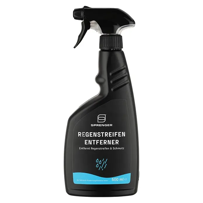 Sprenger Regenstreifen-Entferner - 500 ml - Schwarze 500ml SPRENGER Sprühflasche für Regenstreifen Entferner, reinigt Regenstreifen und Schmutz.