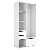 Dekit Mueble vestidor Suit (L x An x Al: 45 x 99,5 x 204,5 cm, Blanco/Natural, Trasera reversible) | BAUHAUS