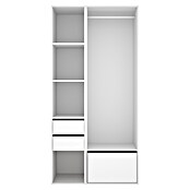 Dekit Mueble vestidor Suit (L x An x Al: 45 x 99,5 x 204,5 cm, Blanco/Natural, Trasera reversible) | BAUHAUS