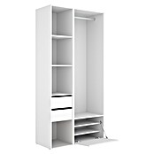 Dekit Mueble vestidor Suit (L x An x Al: 45 x 99,5 x 204,5 cm, Blanco/Natural, Trasera reversible) | BAUHAUS