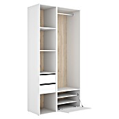 Dekit Mueble vestidor Suit (L x An x Al: 45 x 99,5 x 204,5 cm, Blanco/Natural, Trasera reversible) | BAUHAUS