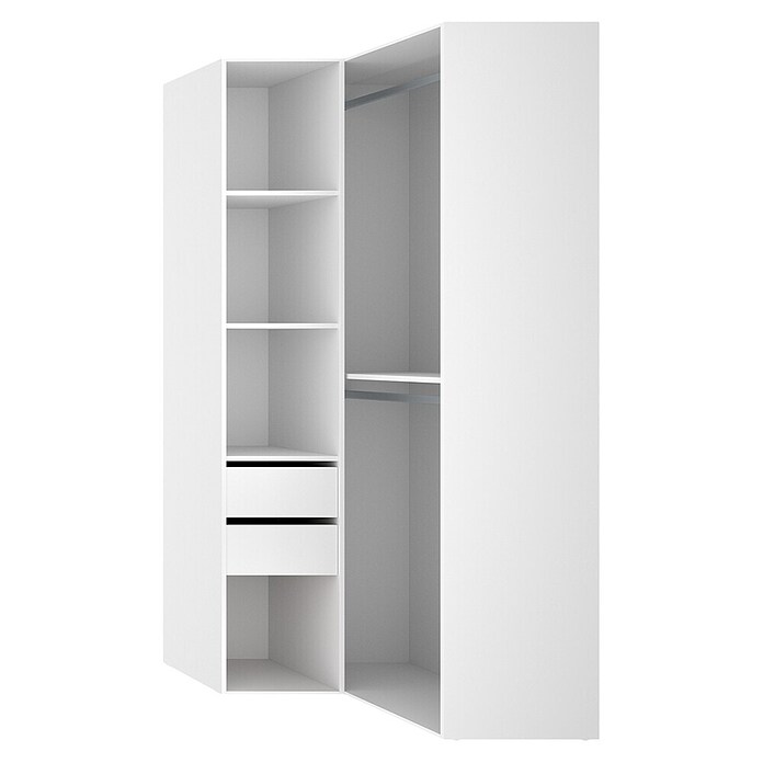 Dekit Mueble vestidor Suit (L x An x Al: 104,5 x 84,5 x 204,5 cm, Blanco/Natural, Trasera reversible) | BAUHAUS
