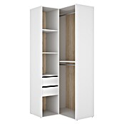 Dekit Mueble vestidor Suit (L x An x Al: 104,5 x 84,5 x 204,5 cm, Blanco/Natural, Trasera reversible) | BAUHAUS