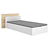 Dekit Cabecero de cama Tori con canapé (L x An: 209,2 x 105,2 cm, Blanco/Roble claro) | BAUHAUS