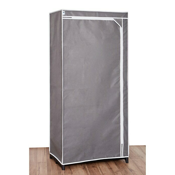 Textiler KleiderschrankL x B x H: 50 x 75 x 160 cm, Grau Front View