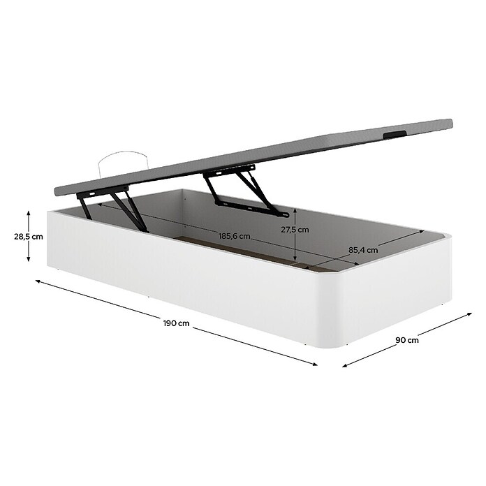 Dekit Canapé Round (190 x 90 x 32 cm, Blanco, Abatible) | BAUHAUS