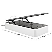 Dekit Canapé Round (190 x 90 x 32 cm, Blanco, Abatible) | BAUHAUS