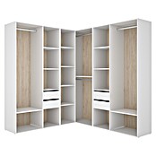 Dekit Mueble vestidor Suit (L x An x Al: 186,3 x 182,4 x 204,5 cm, Blanco/Natural, Trasera reversible) | BAUHAUS