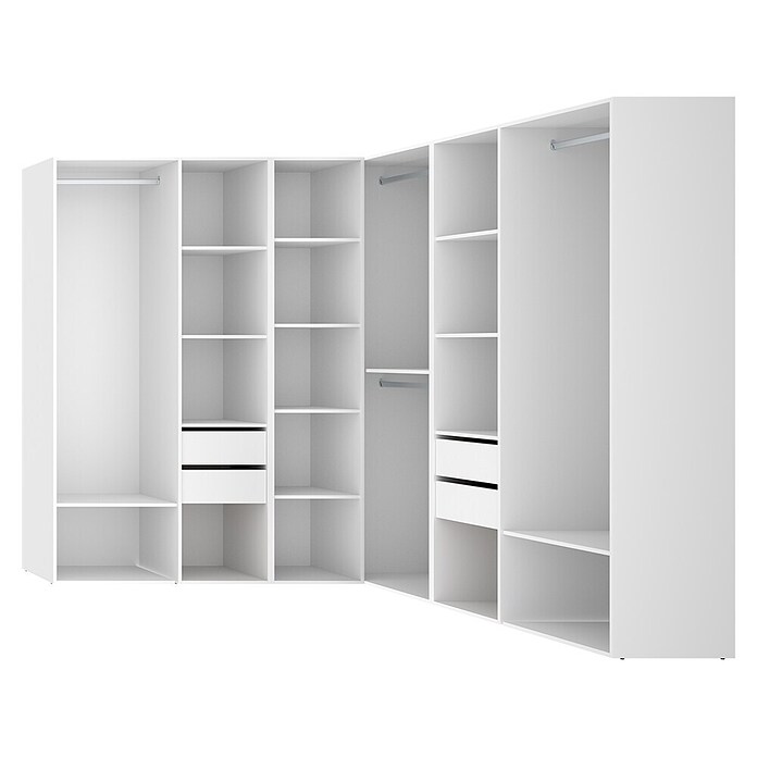 Dekit Mueble vestidor Suit (L x An x Al: 186,3 x 182,4 x 204,5 cm, Blanco/Natural, Trasera reversible) | BAUHAUS